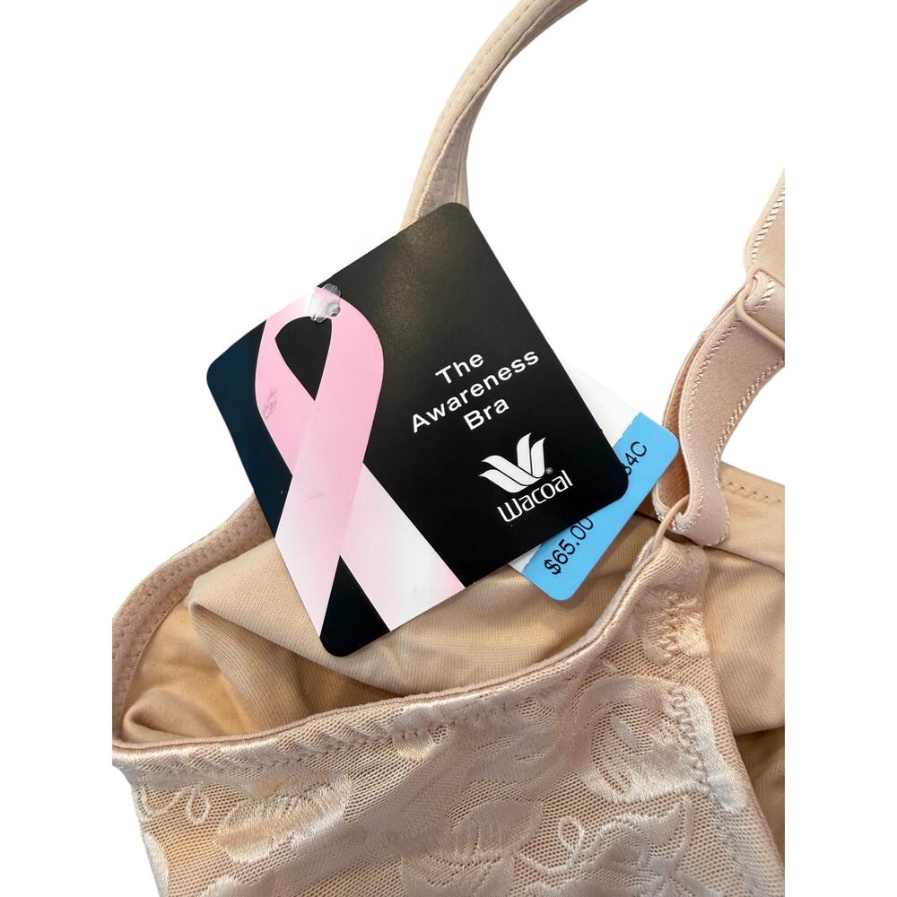 Wacoal Women's Beige Awareness Non Padded Non-Wired Full Support Bra Size 34C - Picture 9 of 10